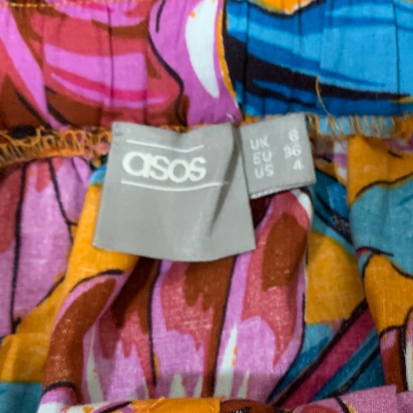 ASOS Midi Skirt Button Through in Floral Print - Picture 6 of 7